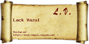 Lack Vazul névjegykártya